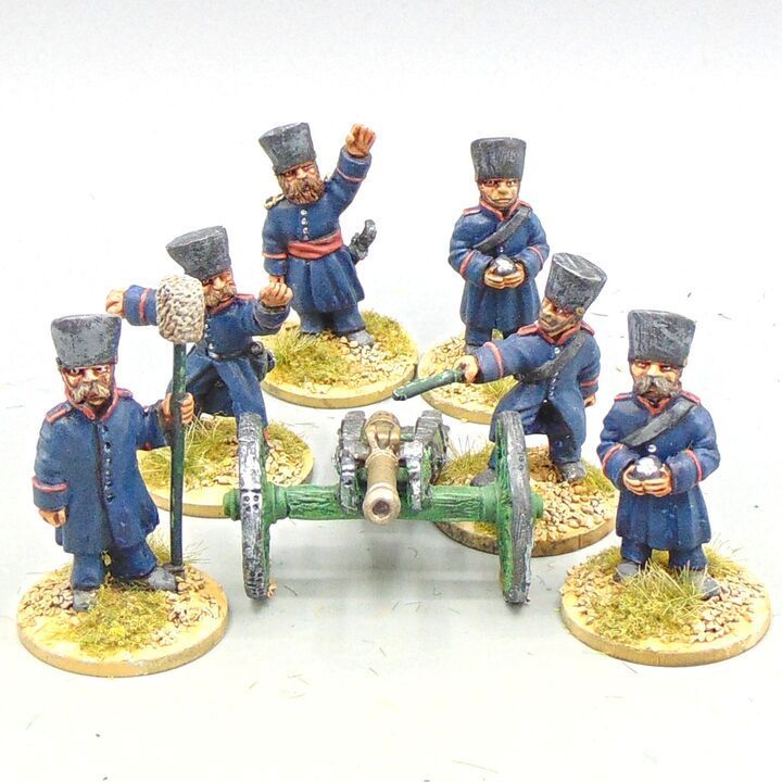 Grade D - Britannia Miniatures - Crimean War - Russian Cossack Field Gun & Crew