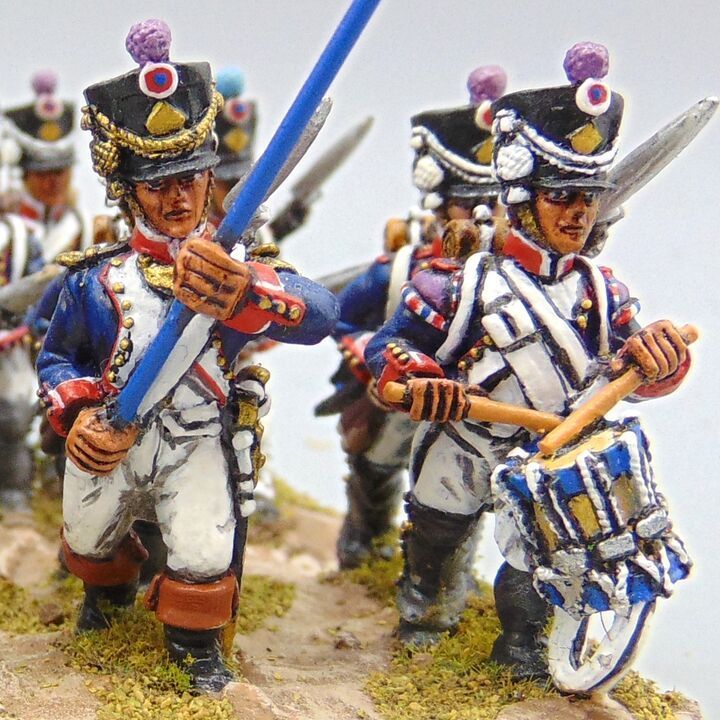 Napoleonic French Line lnfantry c 1809. 28mm Front Rank figures. More Fusiliers plus some Elite Company guys