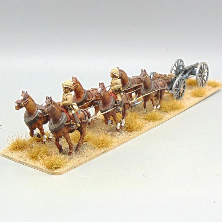Grade D - Various Manufacturers - Mahdist War - British Artillery Limber, Field Gun, Team & Drivers
