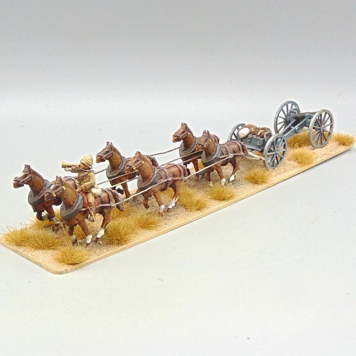 Grade D - Various Manufacturers - Mahdist War - British Artillery Limber, Field Gun, Team & Driver