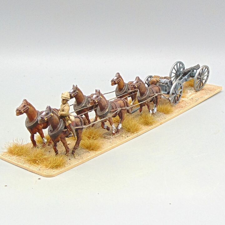 Grade D - Various Manufacturers - Mahdist War - British Artillery Limber, Field Gun, Team & Driver