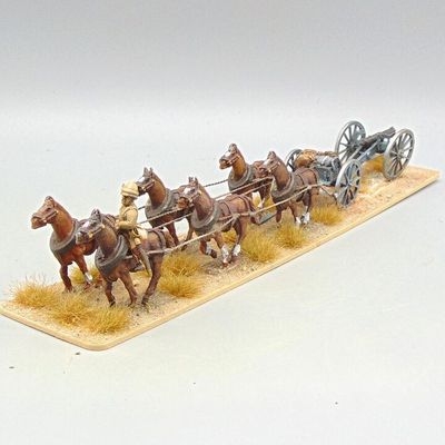Grade D - Various Manufacturers - Mahdist War - British Artillery Limber, Field Gun, Team & Driver