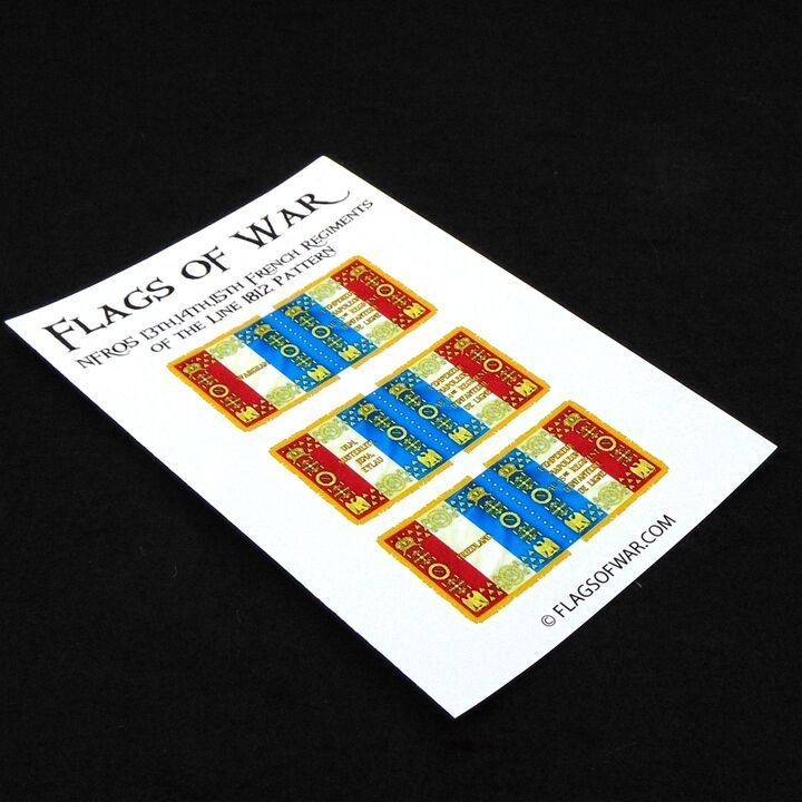 28mm, Flags of War, Napoleonic: French Ligne Regiment Flags, 1812 Pattern
