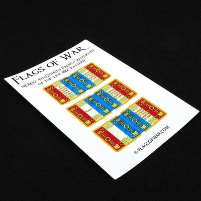 28mm, Flags of War, Napoleonic: French Ligne Regiment Flags, 1812 Pattern
