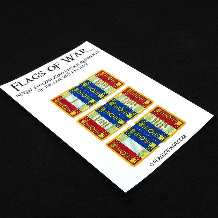 28mm, Flags of War, Napoleonic: French Ligne Regiment Flags, 1812 Pattern