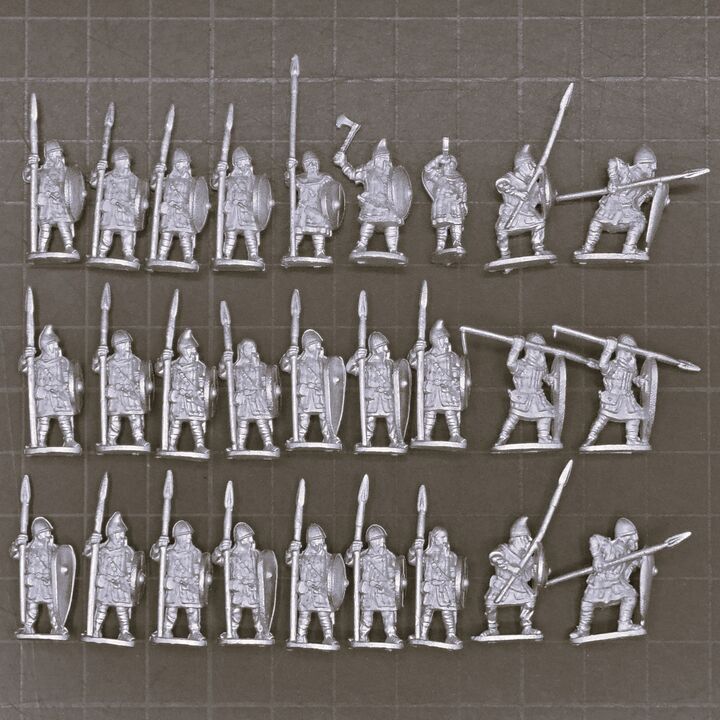 Museum Miniatures, Dark Ages - Anglo Danish/Saxon Medium Infantry Unit