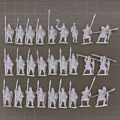 Museum Miniatures, Dark Ages - Anglo Danish/Saxon Medium Infantry Unit