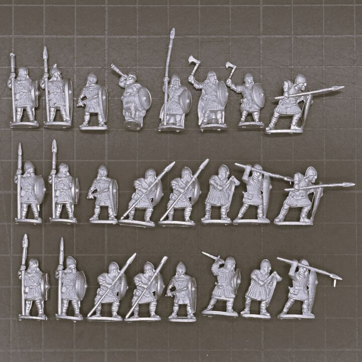 Museum Miniatures, Dark Ages - Armoured Anglo Danish/Saxon Infantry Unit