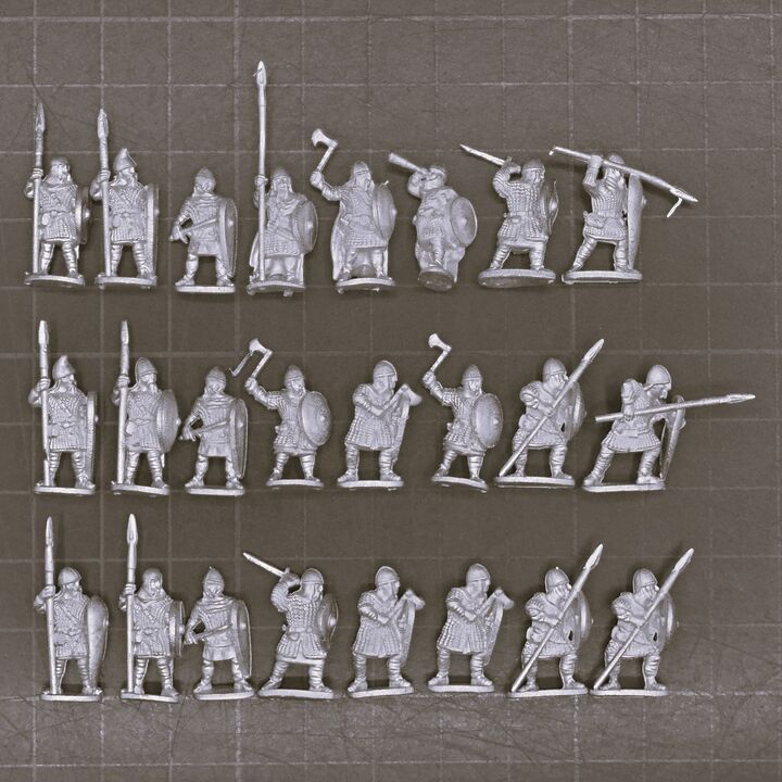 Museum Miniatures, Dark Ages - Armoured Anglo Danish/Saxon Infantry Unit