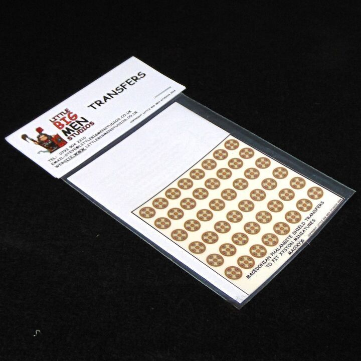 15mm, Littlebigman Studios, Ancient: Macedonian  Phalangite Shield Transfers To Fit Xyston Miniatures