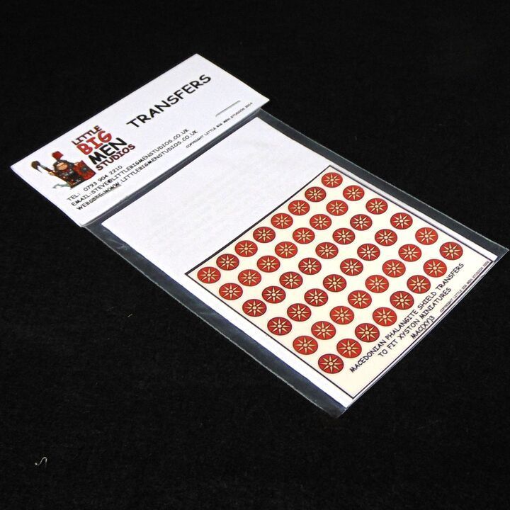 15mm, Littlebigman Studios, Ancient: Macedonian  Phalangite Shield Transfers To Fit Xyston Miniatures