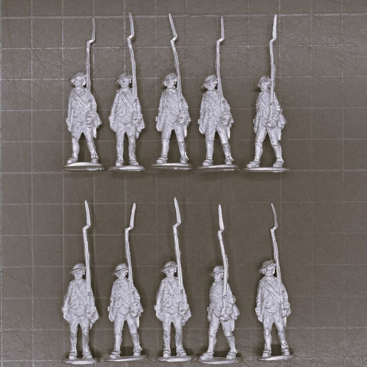 Fife & Drum Miniatures, AWI - British Line Centre Company, Marching in Light Kit