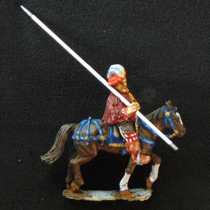 Wargames Foundry, Renaissance: Mounted Mercenary Commander (Part Painted)