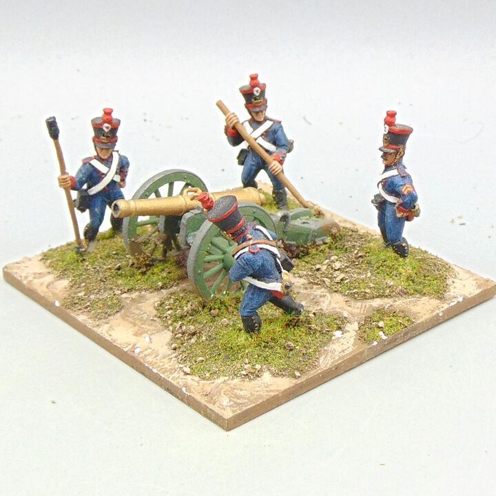 Grade C - Front Rank Miniatures - Napoleonic - French 12lb Field Gun & Line Foot Artillery Crew