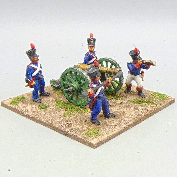 Grade D - Front Rank Miniatures - Napoleonic - French 12lb Field Gun & Line Foot Artillery Crew