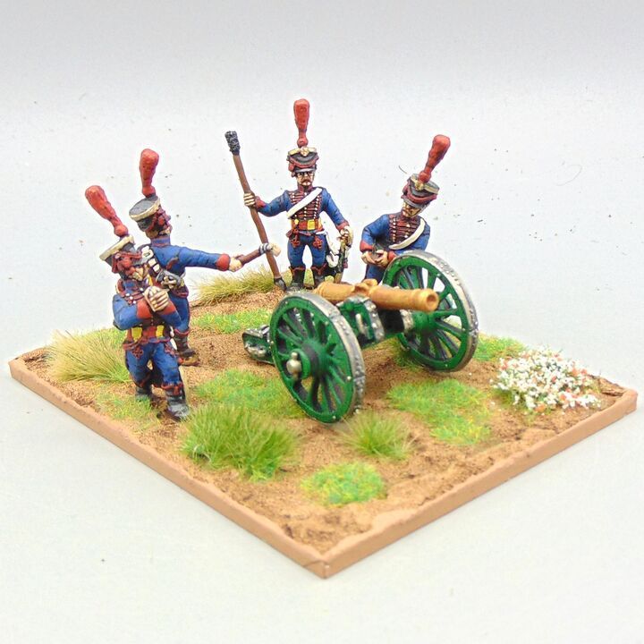 Grade B - Front Rank Miniatures - Napoleonic - French 8lb Field Gun & Line Horse Artillery Crew