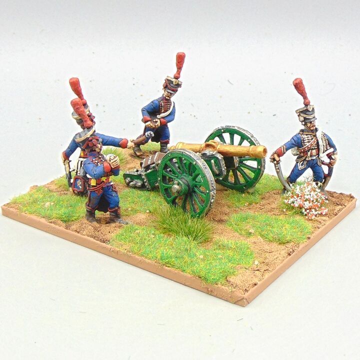 Grade B - Front Rank Miniatures - Napoleonic - French 12lb Field Gun & Line Horse Artillery Crew