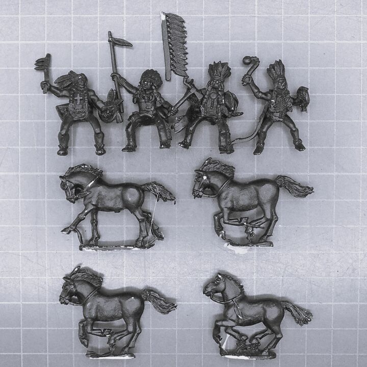 Wargames Foundry, Old West: Mounted Plains Indian Dog Soldiers