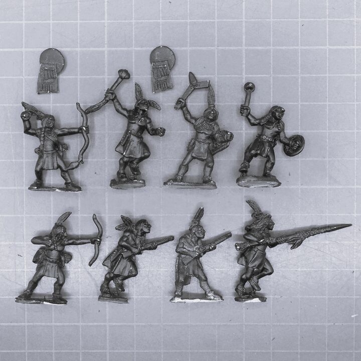 Wargames Foundry, Old West: Plains Indian Young Bloods on foot