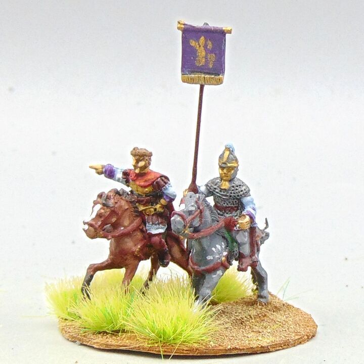 Grade D - Khurasan Miniatures - Late Imperial Roman - Mounted Commander & Standard Bearer