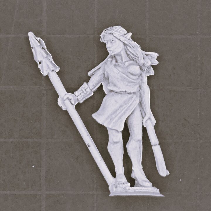 Warmonger Miniatures, Fantasy Elves: Nymph Warrior - Grey Willow