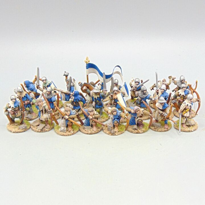 Grade C - Citadel Miniatures - Warhammer/Fantasy/Medieval - Armoured Bretonnian Archer/Infantry Unit