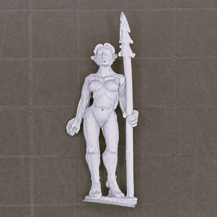 Warmonger Miniatures, Fantasy Elves: Nymph Warrior - Slender Thistle