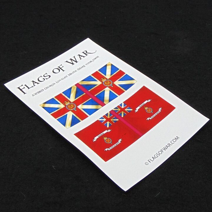 28mm, Flags of War, AWI: British Colours of Georgia Loyalist Militia (Make Your Own)