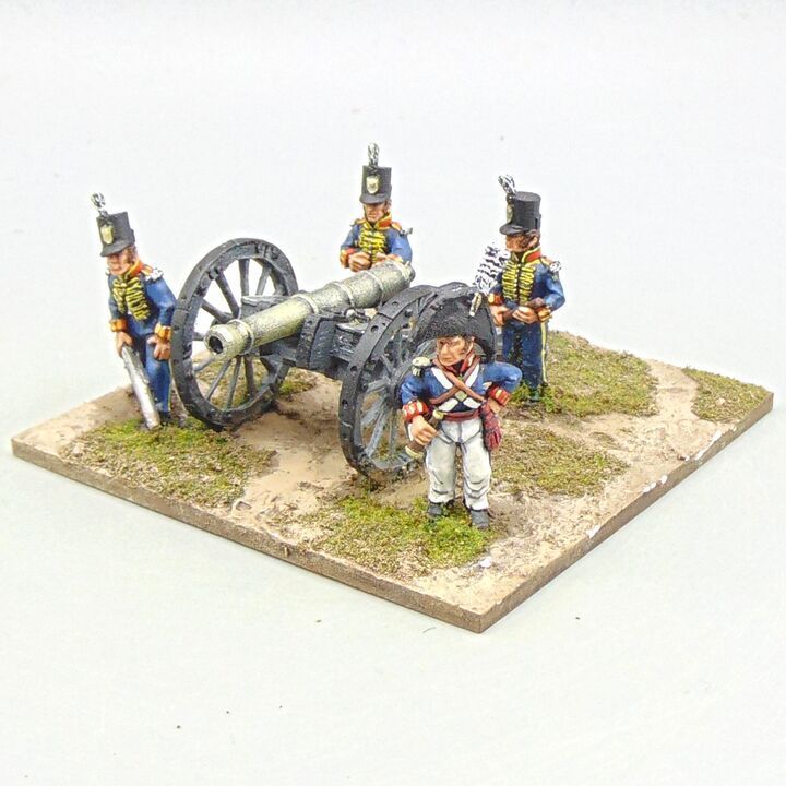 Grade C - Wargames Foundry - Napoleonic - British Royal Artillery Field Gun  & Crew in Stovepipe Shakos