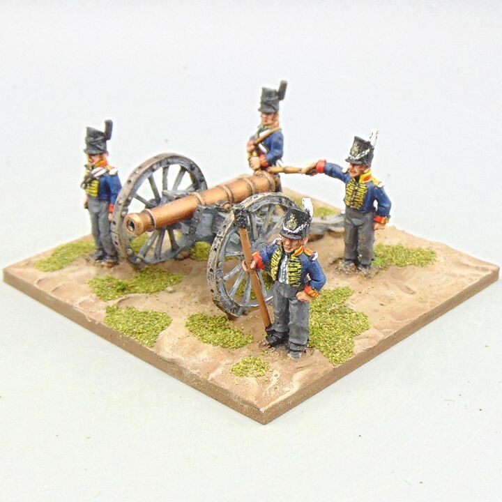Grade C - Wargames Foundry - Napoleonic - British Royal Artillery Field Gun  & Crew in Belgic Shakos