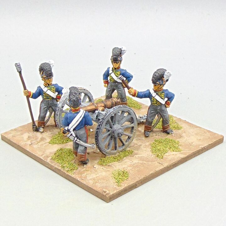 Grade C - Front Rank Miniatures - Napoleonic - British Royal Horse Artillery Field Gun  & Crew