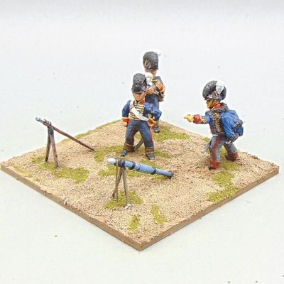 Grade C - Front Rank Miniatures - Napoleonic - British Royal Horse Artillery Congreve Rockets  & Crew Grade C - Front Rank Miniatures - Napoleonic - British Royal Horse Artillery Congreve Rockets  & Crew