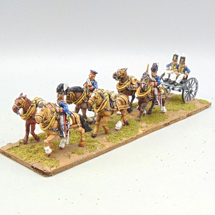 Grade C - Wargames Foundry - Napoleonic - British Artillery Limber, Team & Drivers
