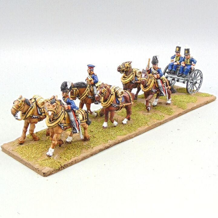 Grade C - Wargames Foundry - Napoleonic - British Artillery Limber, Team & Drivers