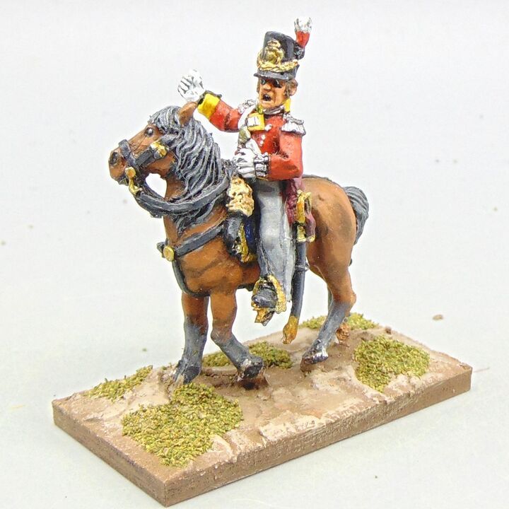 Grade C - Wargames Foundry - Napoleonic - Mounted British Infantry Officer in Belgic Shako
