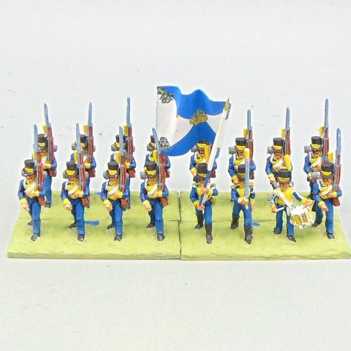 Grade D - Minifigs - Napoleonic - Swedish Line Infantry Unit