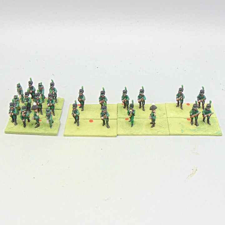 Grade D - Minifigs - Napoleonic - Swedish Jager Unit in Close Order & Open Order