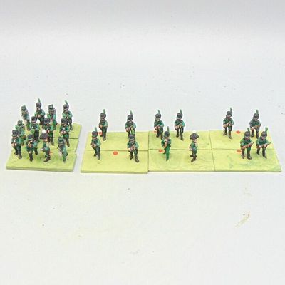Grade D - Minifigs - Napoleonic - Swedish Jager Unit in Close Order & Open Order