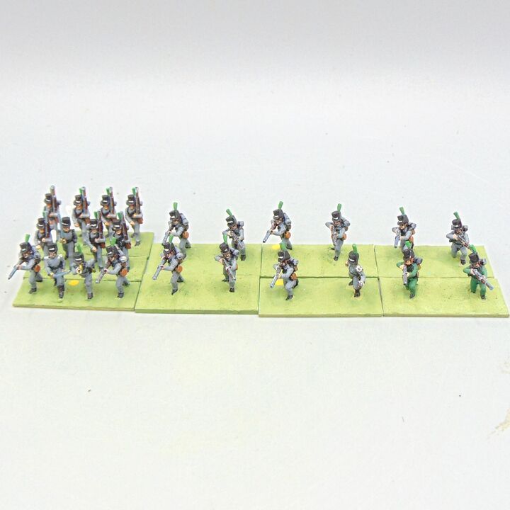 Grade D - Minifigs - Napoleonic - Swedish Jager Unit in Close Order & Open Order
