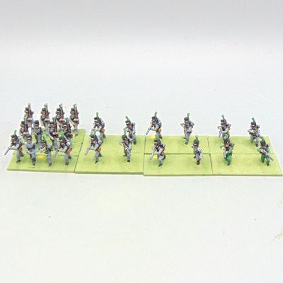 Grade D - Minifigs - Napoleonic - Swedish Jager Unit in Close Order & Open Order