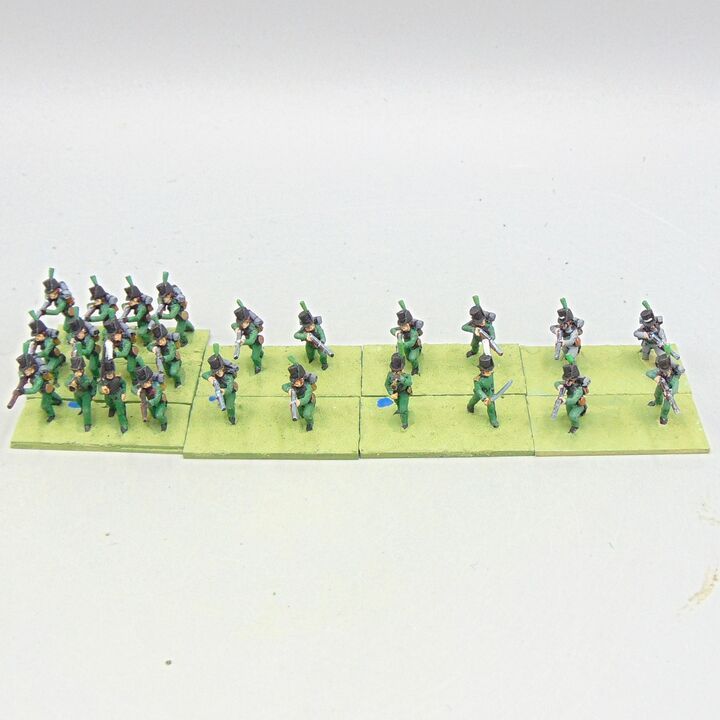 Grade D - Minifigs - Napoleonic - Swedish Jager Unit in Close Order & Open Order