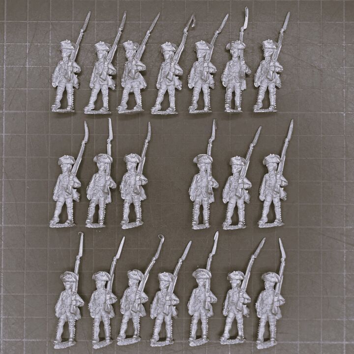 Kings Mountain Miniatures, AWI: British Line Infantry, Marching