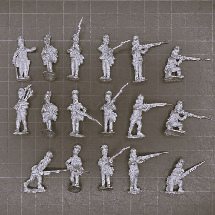 Kings Mountain Miniatures, AWI: British Highland Infantry, Skirmishing