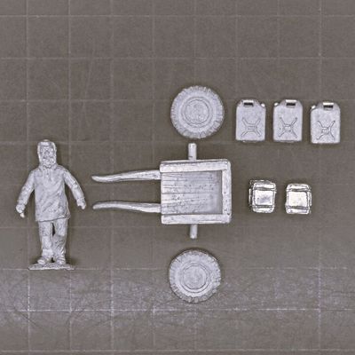 Eureka Miniatures, Modern: Middle Eastern Civilian with Cart & Supplies