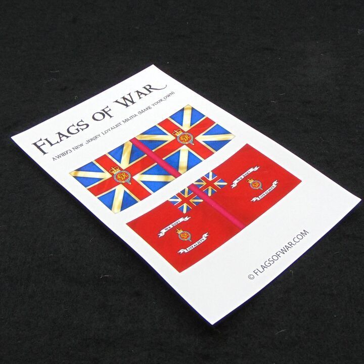 28mm, Flags of War, AWI: British Colours of New Jersey Loyalist Militia (Make Your Own)