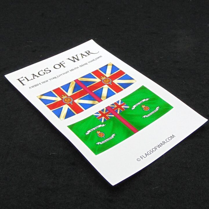 28mm, Flags of War, AWI: British Colours of New York Loyalist Militia (Make Your Own) 28mm, Flags of War, AWI: British Colours of New York Loyalist Militia (Make Your Own)