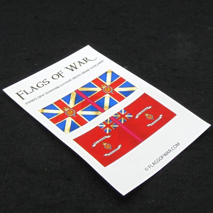 28mm, Flags of War, AWI: British Colours of New Hampshire Loyalist Militia (Make Your Own)