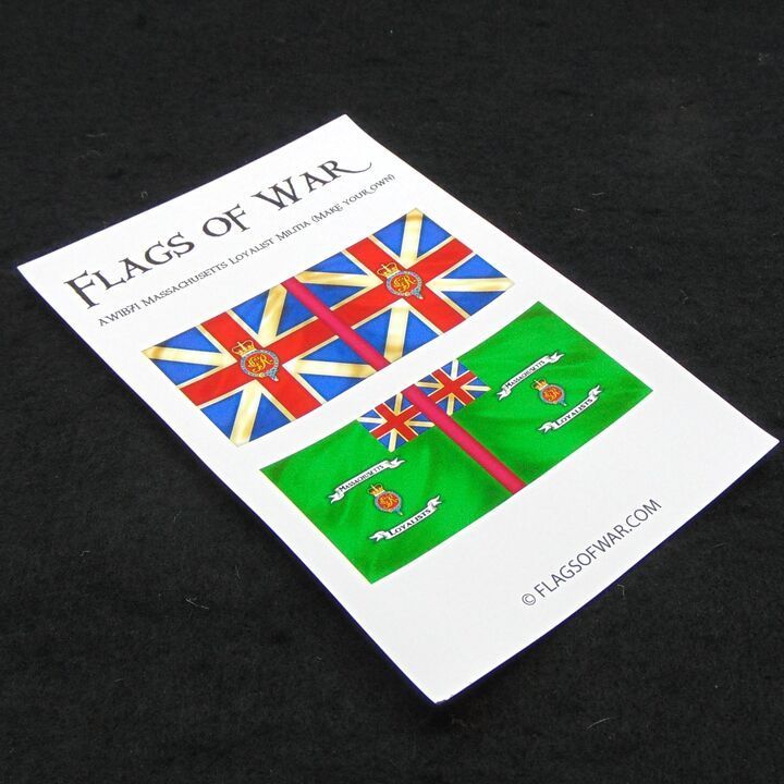 28mm, Flags of War, AWI: British Colours of Massachusetts Loyalist Militia (Make Your Own)