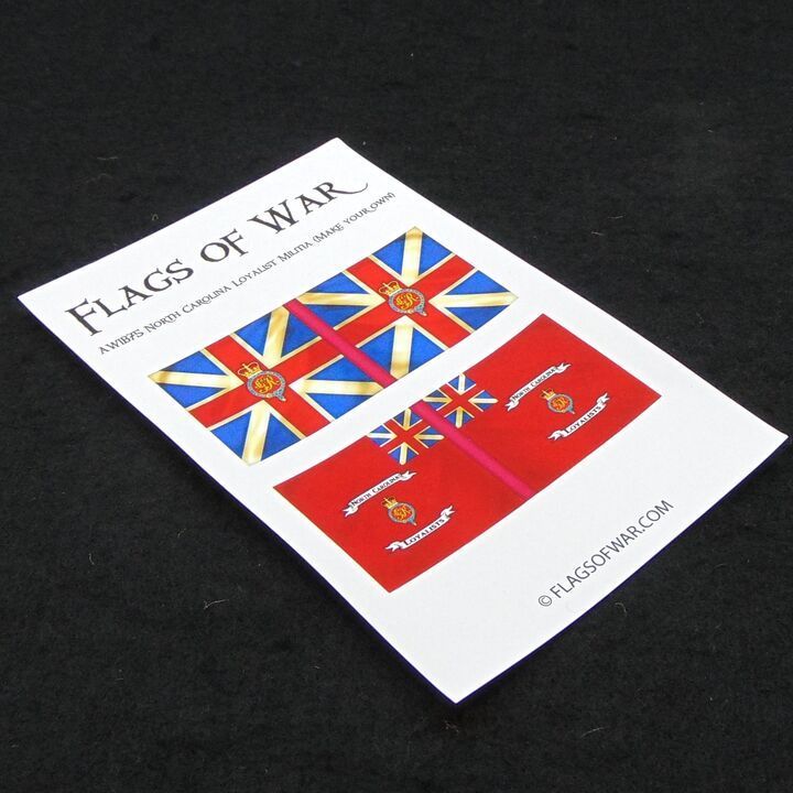28mm, Flags of War, AWI: British Colours of North Carolina Loyalist Militia (Make Your Own) 28mm, Flags of War, AWI: British Colours of North Carolina Loyalist Militia (Make Your Own)
