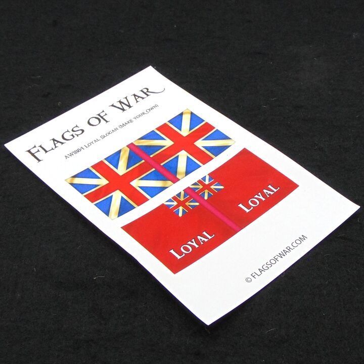 28mm, Flags of War, AWI: British Colours of Loyalist Militia (Make Your Own)